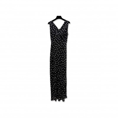 YSL V-NECK LONG DRESS